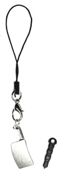 Miniblings hache cuisine Pendentif couteau Pendentif pour téléphone mobile couperet couteau de cuisine à la main pendentif bijoux de mode I Porte-clé Porte-clés
