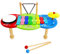 keepdrum Kinder Musik-Center Musiktisch Schlagzeug mit Glockenspiel