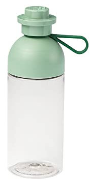 Room Copenhagen Lego Trinkflasche, durchsichtige Trink-/Sportflasche, 500 ml, zum Befüllen mit EIS, Sand Grün, Klein