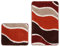 KADIMA DESIGN Badematten Set 2tlg. My Runway 55 x 135s Terra