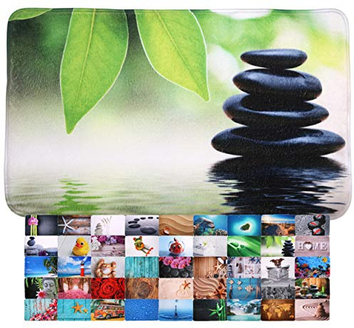 Sanilo Tapis de Salle de Bain, Grande sélection de Beaux Tapis de Douche, Absorbant, Antidérapant, Très Doux, Sèche Rapidement, Lavable (70 x 110 cm, Harmonie)