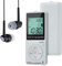 Mini Radio de Poche Portable Am/FM, podomètre intégré AM FM de Poche Sport Radio stéréo personnelle Mini récepteur avec écran LCD USB Rechargeable et Casque pour la Marche pour la Course à Pied