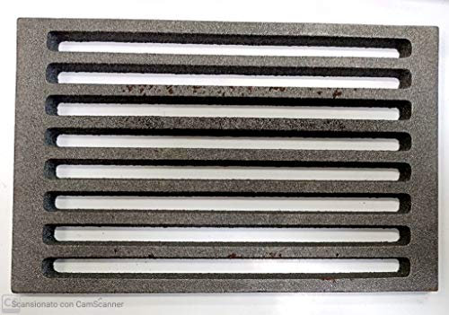 Griglia in ghisa mm 315x205 per stufa a legna per caduta ceneri e aerazione