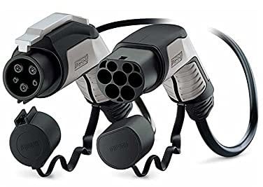 Câble de charge pour VE Wallbox, Type 2 vers Type 1 longueur 5 m, Mode 3, protection IP44, CA monophasé