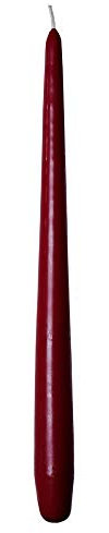 Mank GmbH Premium Spitzkerzen | Kerzen | Leuchterkerzen | Halterkerzen | Lange Kerzen | Deko Kerzen | Ø 22 mm x 280 mm | 24 Stück | Brenndauer ca. 10 Std. | (Bordeaux)