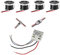 VBLED© 4er KIT VISUM 1W Mini-Einbauspot Mini Spot 12VDC IP65 Warmweiss Inkl. 6W LED Trafo