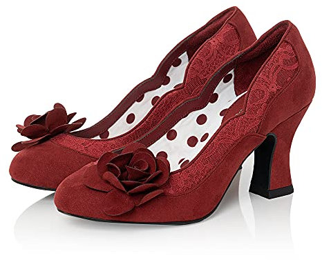 Ruby Shoo Women's Crimson Chrissie Mid Heel Court Shoes UK 6