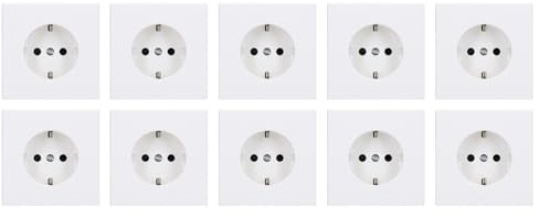 10x JUNG LS1520KIWWM SCHUKO Steckdose mit Berührungsschutz Serie LS | Schneeweiß Matt