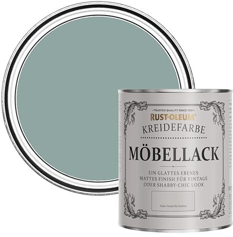Rust-Oleum Peinture Bleue pour Meubles Chalky, Mat Effet Poudré - Bleu Gris 750ml