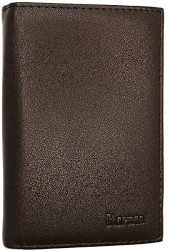 Charmoni - GC101 - Grand Classique Portefeuille Homme Porte Carte Crédit Visite Monnaie en Cuir Synthétique (Marron 101)