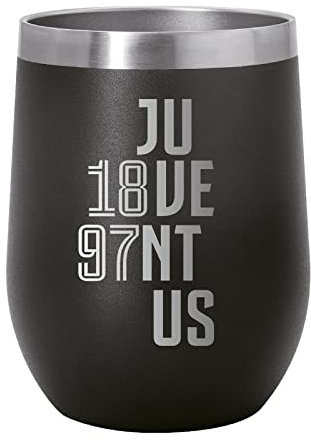 tazza termica con apertura scorrevole juventus acciaio