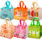 6 Pack Easter Tote Bags with Handles, Non-Woven Reusable Gift Bag Bunny Easter Egg Hunt Party Treat Bag Waterproof Reusable Goodie Bag for Holiday Favors (6 Pack)