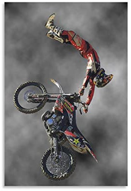 ASDSA Motocross Poster, Dirt Bike, Poster, dekoratives Gemälde, Leinwand, Wandkunst, Wohnzimmer, Schlafzimmer, Gemälde, 30 x 45 cm