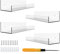 PetierWeit 4 Stück Acryl Wandregale, 38 cm Acryl Regal Transparent, Schwebendes Regal für Make-up, Gewürze, Bücher, kleine Spielzeuge