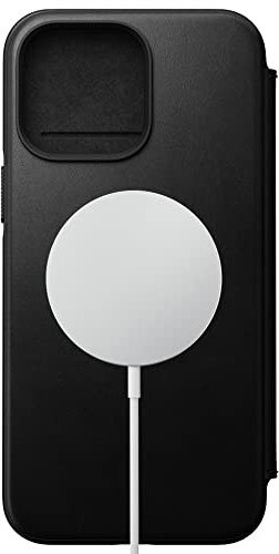 NOMAD Moderne Leder-Folio mit MagSafe, kompatibel für iPhone 14 Pro Max 6,7 Zoll (17 cm) (Schwarz)