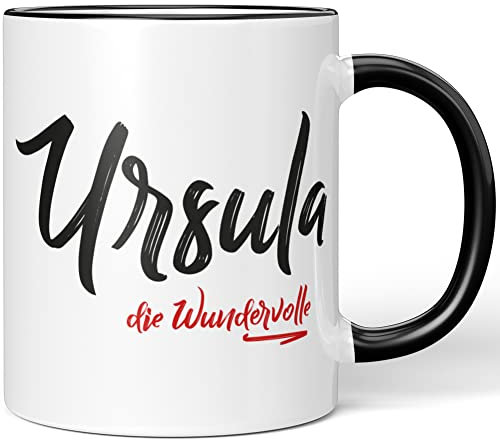 JUNIWORDS Tasse, Ursula, die Wundervolle, Schwarz (5306334)