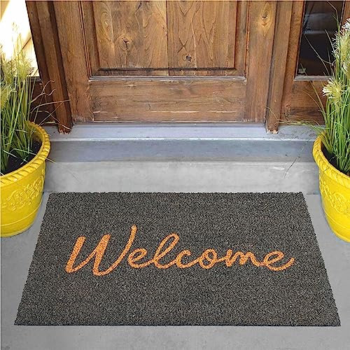 VORX Door Mat Large PVC Backed Coir Entrance Heavy Duty Door Mat 75cm x 45cm Indoor Outdoor Front Door Main Door Bedroom Shops Offices Gyms Welcome