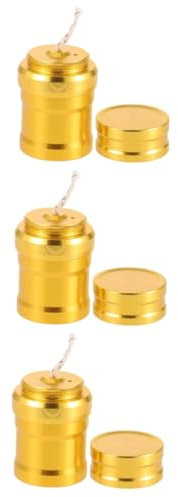 SOLUSTRE 3st Mini-alkohollampe Aluminiumalkoholkocher Tischfeuerstelle Rucksackkocher Wanderbrenner Lampenheizwerkzeug Brenner Lampe Picknick-brenner Outdoor-brenner Heizung Drinnen Metall