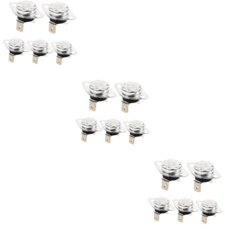 UKCOCO 15stücke Thermostat Temperaturregler Für Wasserkocher Kaffeemaschinen Metallischer Temperaturschalter Mit Automatischem Reset Für Haushaltsgeräte Heizungen