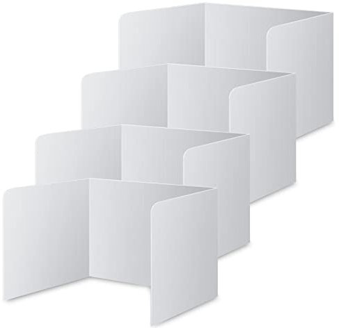 kleine geschenke für schüler,4 Stück Sichtschutz Schreibtisch,Sichtschutz Schreibtisch,Tragbarer Schreibtischteiler,Faltbare Schreibtisch-Trennwand,U-förmiger Schutzschirm für Lernbüro,Schu 4 S