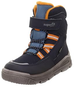 Superfit Mars Warm gefütterte Gore-Tex, Stivali da Neve, Blau/Orange 8000, 26 EU Larga