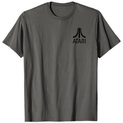 Atari Vintage Gaming Logo Black Retro Arcade Fun Graphic T-Shirt