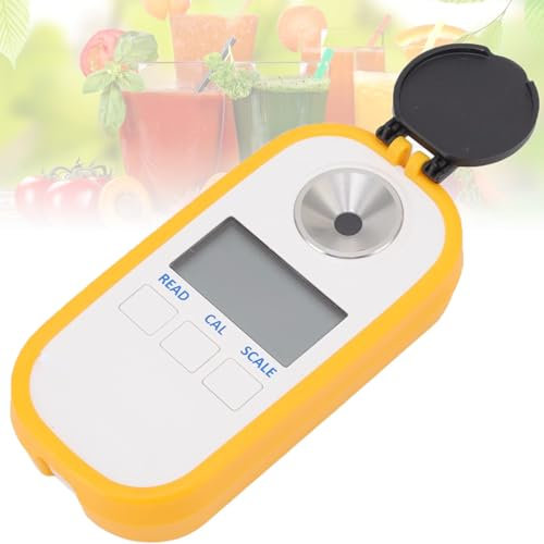Misuratore Brix Ricaricabile, Misuratore Di Zucchero Con Lcd E Funzione Atc, Gamma 0-90%, Risoluzione 0,1% E Precisione ±0,2%, Misurazione Veloce 3s, Per Frutta, Succhi, Bevande, Caffè, Miele, Vino