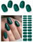 AutyaMee Semi Cured Gel Nail Strips (Earth Green), 20 Pcs Gel Nail Wraps, Stickers, UV Light Required, Salon Quality, Long Lasting