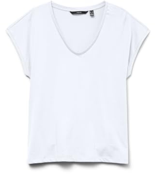 VERO Moda Damen Vmluna Ss V-Neck Tee JRS Noos Vmluna Ss V-Neck Tee JRS Noos (1er Pack)