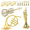 HEMOTON 12 Stück Musikinstrument Modell Miniatur Trompete Feiertagsdekoration Weihnachtsdekoration Ornamente Weihnachtsdekoration Miniatur Geigenornament Weihnachtsdekoration