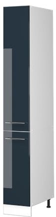 Vicco Apothekerschrank Fame-Line, Medizinschrank für die Küche, Dunkelblau Hochglanz/Weiß, 30 cm