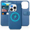 TUCCH Case for iPhone 16 Pro (6.3) 2024, 2-in-1 Detachable Wallet Case with[RFID Blocking][Wireless Charging][Card Holders][Kickstand] Magnetic PU Leather Shockproof Removable Folio, Full Lake Blue