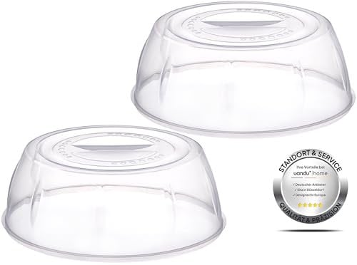 uandu Mikrowellen Abdeckung 26x10 cm, Microwellenabdeckungen, Abdeckhaube Mikrowelle, Mikrowellengeschirr, Microwellengerät, Microwave Cover, Mikrowelle Abdeckhaube x2