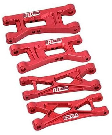 GPM Racing 7075 Alloy Front & Rear Lower Arms Aluminium Upgrade Combo for LOSI 1/24 Micro-B 2WD Buggy RTR-LOS00007 - Red