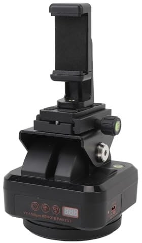 Motorisierter Drehbarer Panorama-Stativkopf, YT-1500pro, Wasserdichter Ferngesteuerter Schwenk-Neigekopf mit Fernbedienung und Telefonclip für DSLR-Kameras, Camcorder,