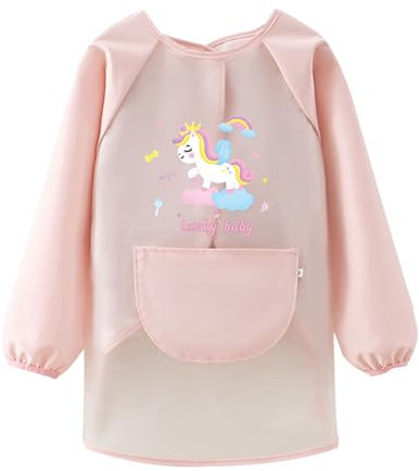 LdawyDE Malkittel Schule 1. Klasse, Malschürze Kinder, Malkittel Kinder 6-12 Jahre, Wasserdicht Schutz vor Flecken, Leicht Abwaschbar Gilt für Kunst, Malerei und Kochen in der Schule