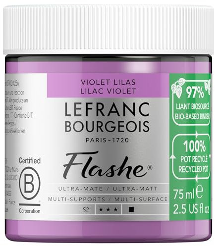 Lefranc Bourgeois Flashe Bio Based Peinture acrylique Pot de 75ml Violet Lilas Série 2