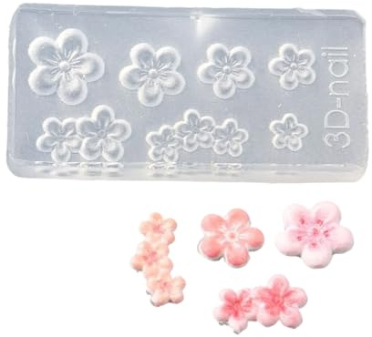 Fleurs Ongles Art Moules en Silicone Formes Fleurs Ongles Décorations Art Manucure Pochoirs Formes pour Femme