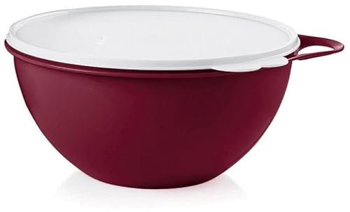 Tupperware Rührschüssel Maximilian Salat Schüssel mit Deckel Salatbar Hefeteig Peng (weinrot)