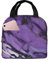 pvinnk Lonchera aislada con estampado de mármol morado, refrigeración ampliada, bolsillo frontal, cierre de cremallera