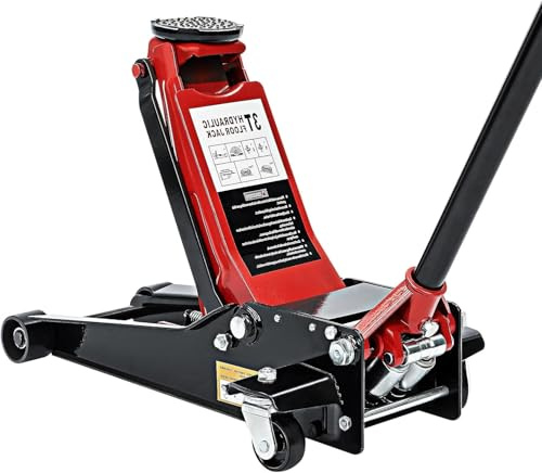 BREEZENEST 3 Tonne Heavy Duty Trolley Jack, Low Profile 85mm Hydraulic Floor Jack with High Lift 470mm for Cars & Vans Steel Construction, Dual Pump, Swivel Wheels