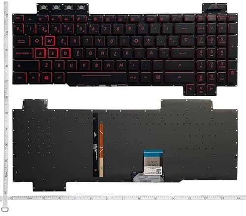 LFGOZSD Uns Spanisch Russische RGB Backlit Für Asus für TUF FX95 FX505DT FX505 FX505dy FX705G FX505gm FX95G FX80G FX504 Tastatur RU(SP Red Word Backlit)