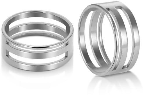 2 Pieces Jump Ring Opener Tool, Stainless Steel Split Connector Ring Opener and Closing Finger Tool for Jewelry Makers Craft Projects Supplies (17mm Silver)