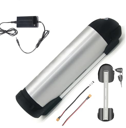 HJGHY 24v 12ah, Batterie Lithium pour vélo électrique en Forme de Bouteille d'eau, 24 V, 36 V, 48 V, 10 Ah, 13 Ah, 15 Ah, 17,5 Ah, 18 Ah, à Fixer sur Le Tube Diagonal