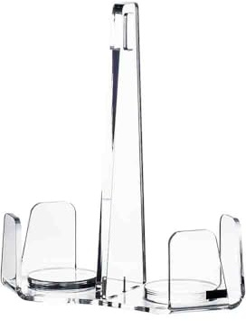 Portabicchieri doppio Like Water - Trasparente - 18x9x20,5 cm - Cristallo acrilico - Made in Italy