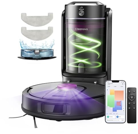 Vexilar Upgrade Robot Aspirapolvere Lavapavimenti con Mappatura 15000Pa,3 Ore Autonomia,Senza Sacco W15 Aspirapolvere Robot Lavapavimenti,Svuotamento Automatico