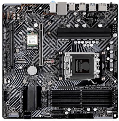 For B650M PG LIGHTNING Motherboard AM5 Socket Support 7900X 7800X3D 7600 CPU 4xDDR5 7200MHz 256GB HDMI M.2 NVME PCIe 4.0 For ASRock, Parts