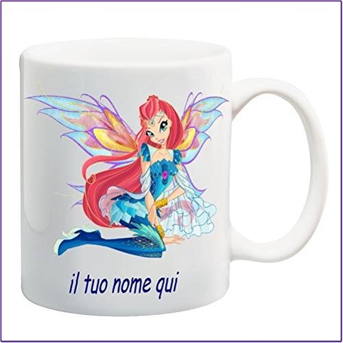 My Cust TAZZA MUG,FATA BLOOM, PERSONALIZZATA CON NOME FRASE O FOTO - IDEA REGALO ADATTA A WINX