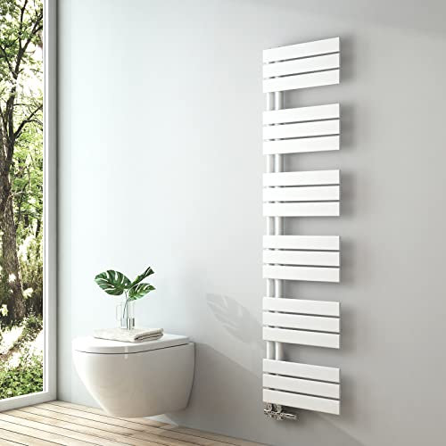 S'AFIELINA Design Badheizkörper Handtuchheizkörper Weiß Flach Paneel Seitenanschlusss 1599x400mm Heizkörper für Bad Handtuchtrockner 684 Watt