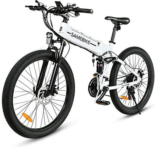 SAMEBIKE E Bike Elektrofahrrad 26 Zoll E-Bike klapprad 48V10.4/12.5Ah Abnehmbarer Akku,Max.Reichweite bis zu 50-110km 21 Gänge City EBike Herren Damen Off-Road Mountainbike(LO26-II)